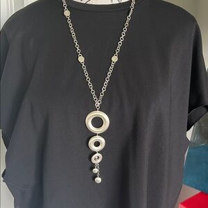 Gorgeous Sterling Silver Large Pendant Necklace